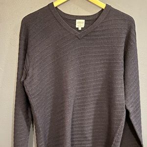 Stunning ribbed navy blue cashmere sweater by Armani.